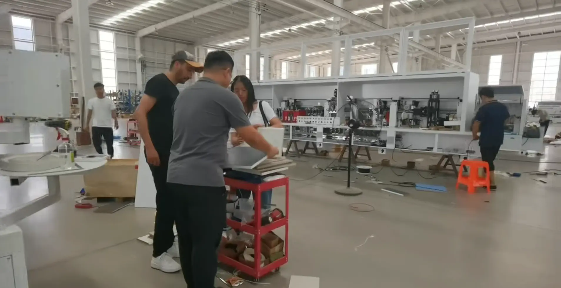 International client factory visit -- machine demonstration