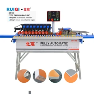 Furniture Automatic Straight DW400 Edge Banding Machine PVC Manual Straight Edge Bander Plywood Industries New Condition Sale