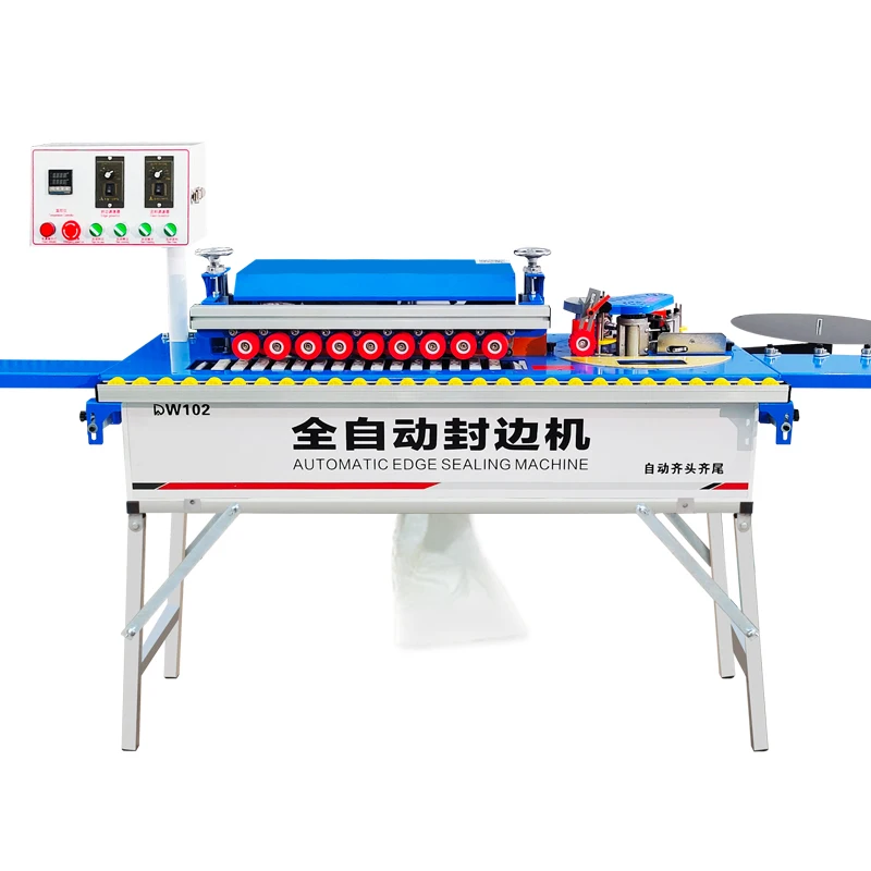 DW102 Melamine Plate Automatic Edge Banding Machine With Pre Milling and Corner Rounding