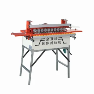 Edge Banding Machine Furniture Plywood Wood Board 220V Single Phase Motor Automatic Gluing and Breaking Tape Edgebander