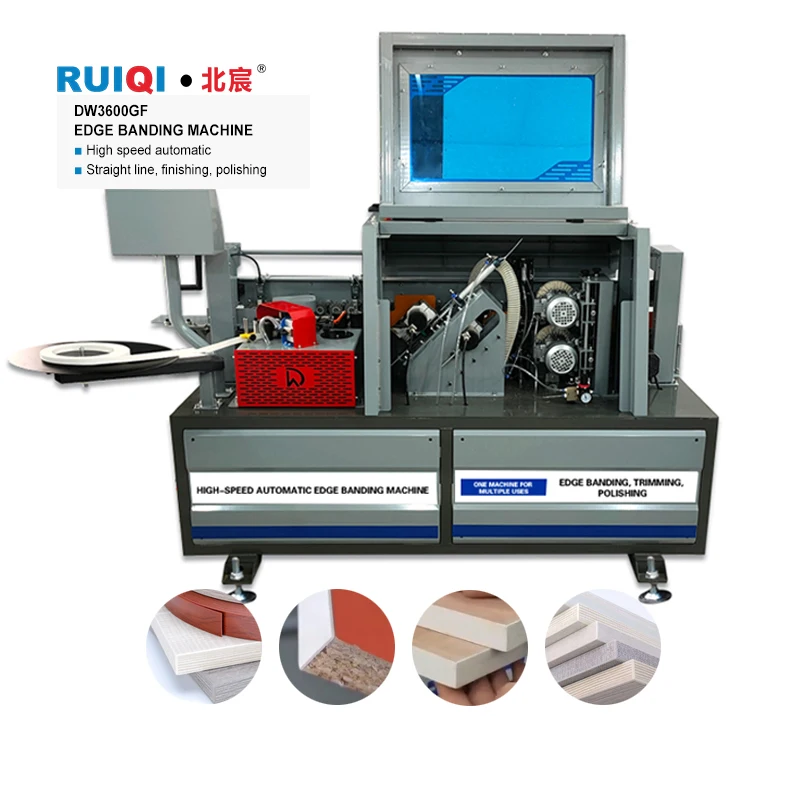PVC MDF Best Fully Automatic Corner Rounding and Double Trimming Mdf Edge Banding Machine