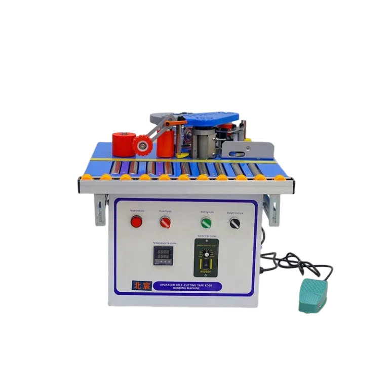 Small Edge Banding Machine Benchtop Semi-Automatic 1000W Hot Melt Glue System for Furniture Edge Sealing