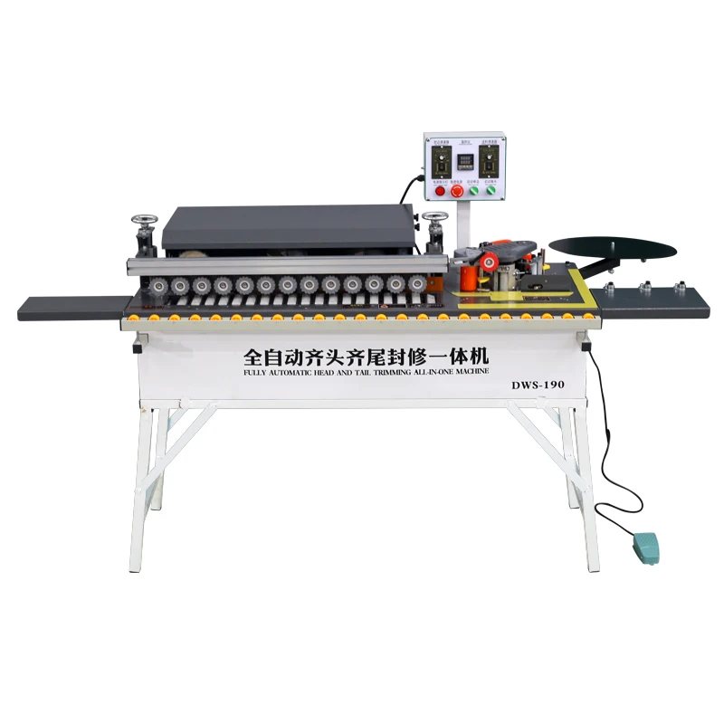 New DW190 Edge Banding Machine for Furniture Manufacturing Straight Edge Woodworking Bander with Motor Gearbox Core Components