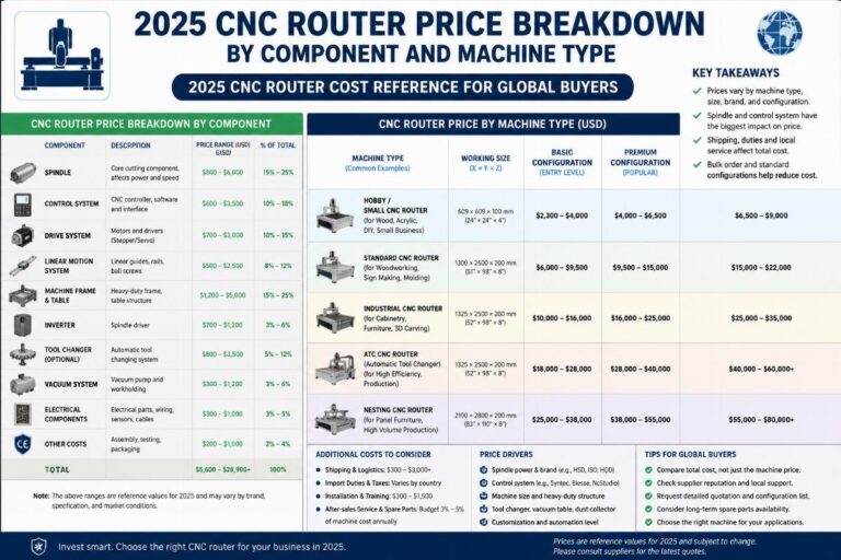 How Much Is a 2025 CNC Router? Factory Direct Prices From China Manufacturers